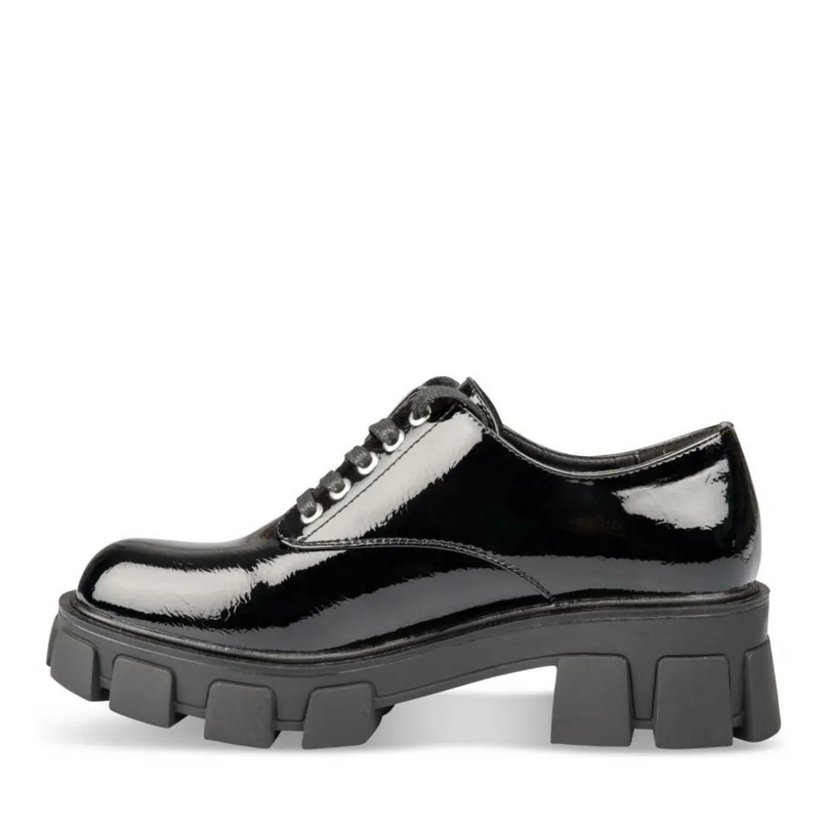 Veterschoenen ZWART