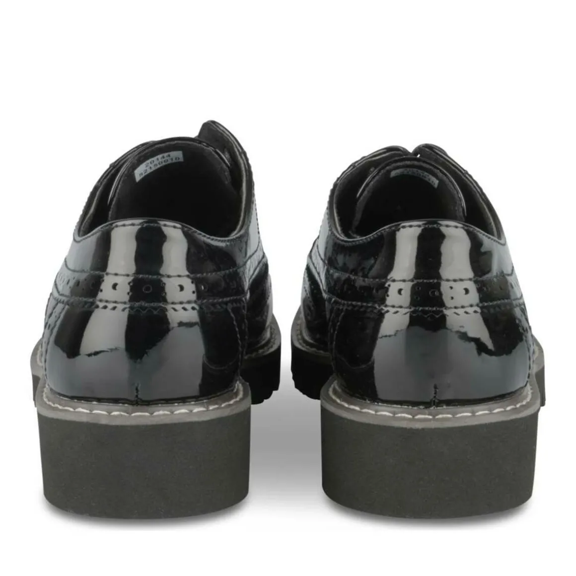Veterschoenen ZWART
