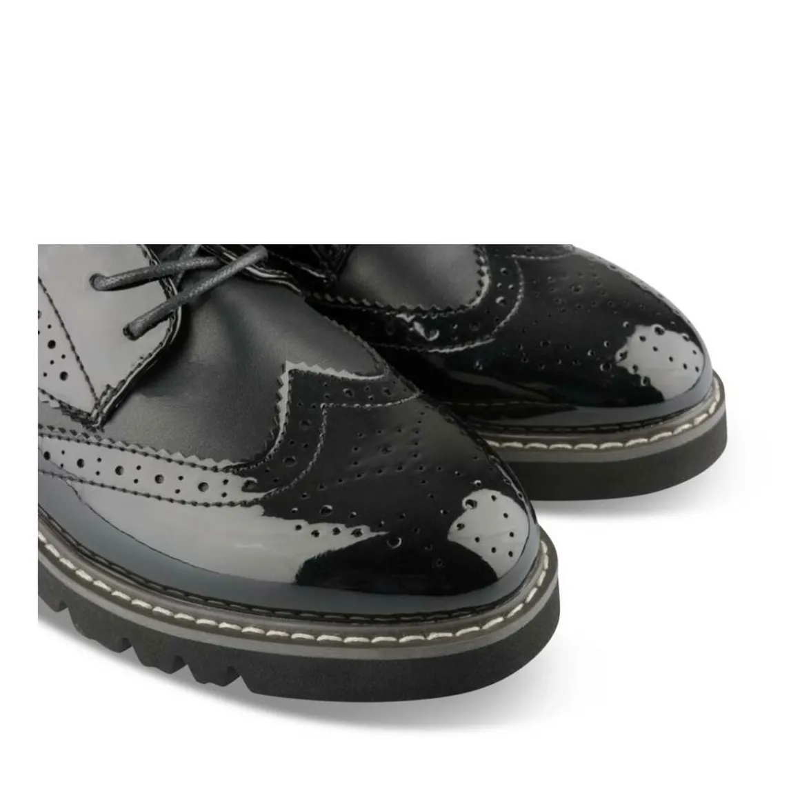 Veterschoenen ZWART