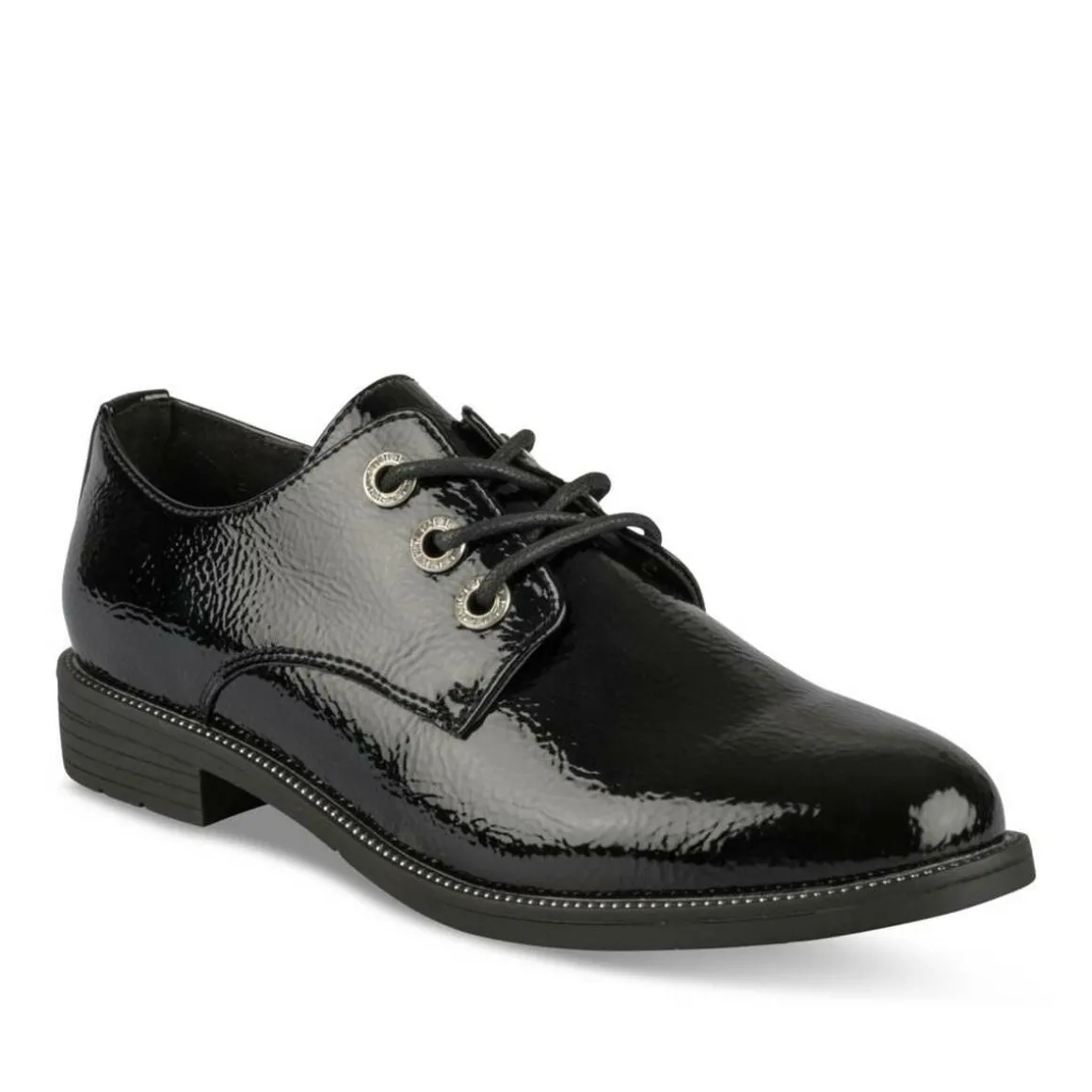 Veterschoenen ZWART