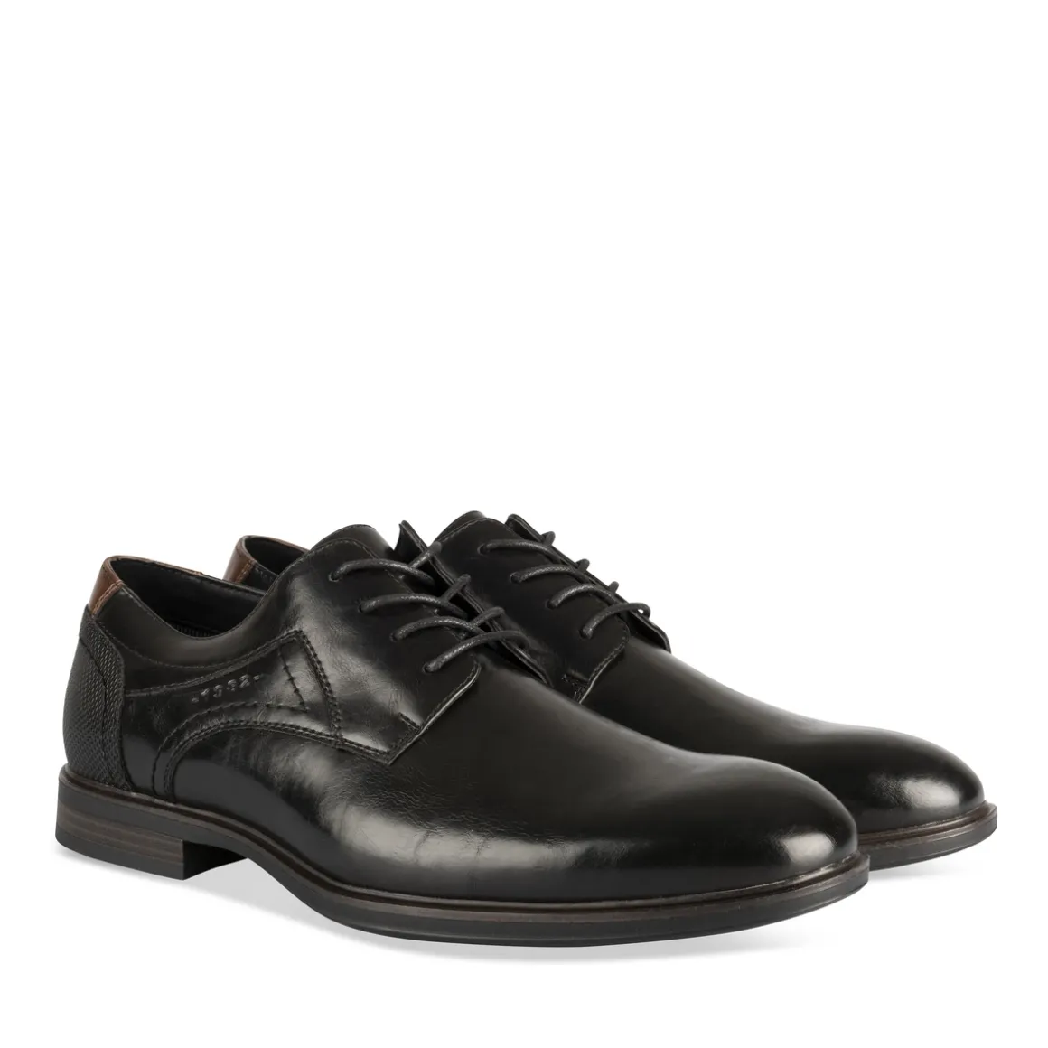 Veterschoenen ZWART