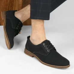 Veterschoenen ZWART