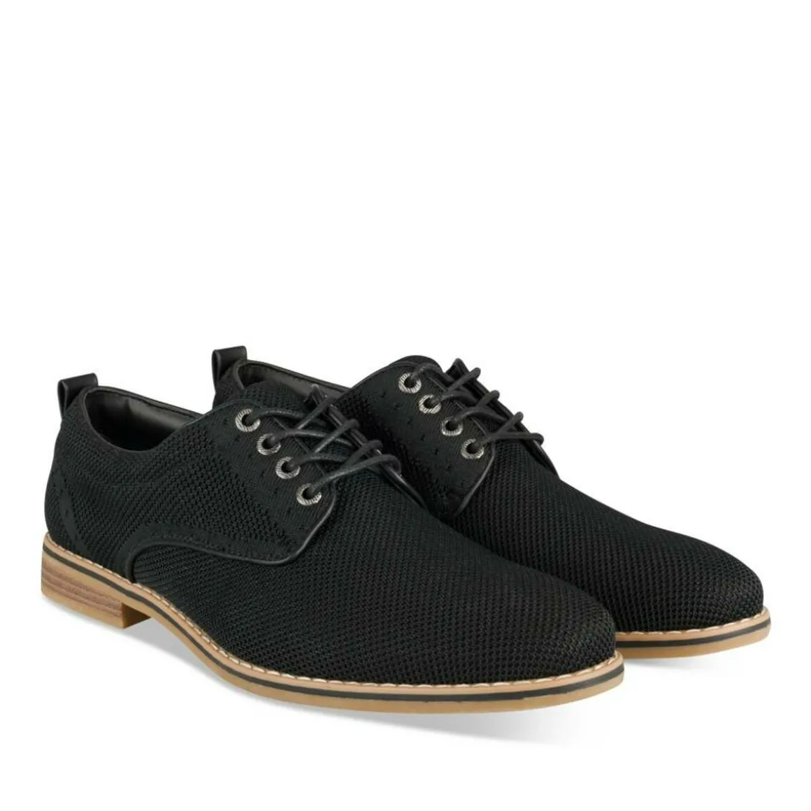 Veterschoenen ZWART