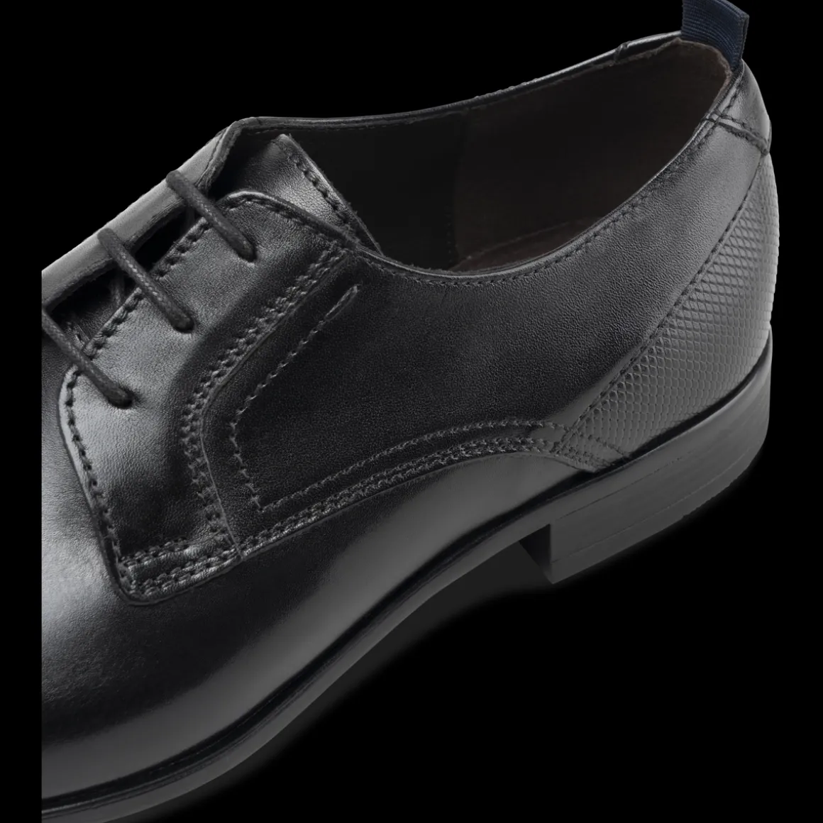 Veterschoenen ZWART
