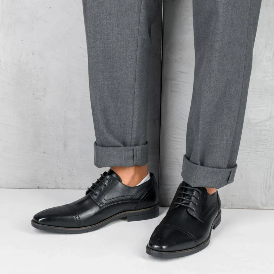 Veterschoenen ZWART