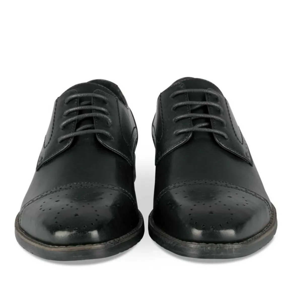 Veterschoenen ZWART