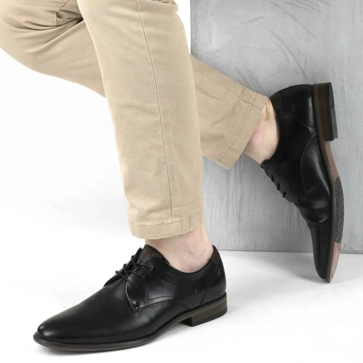 Veterschoenen ZWART