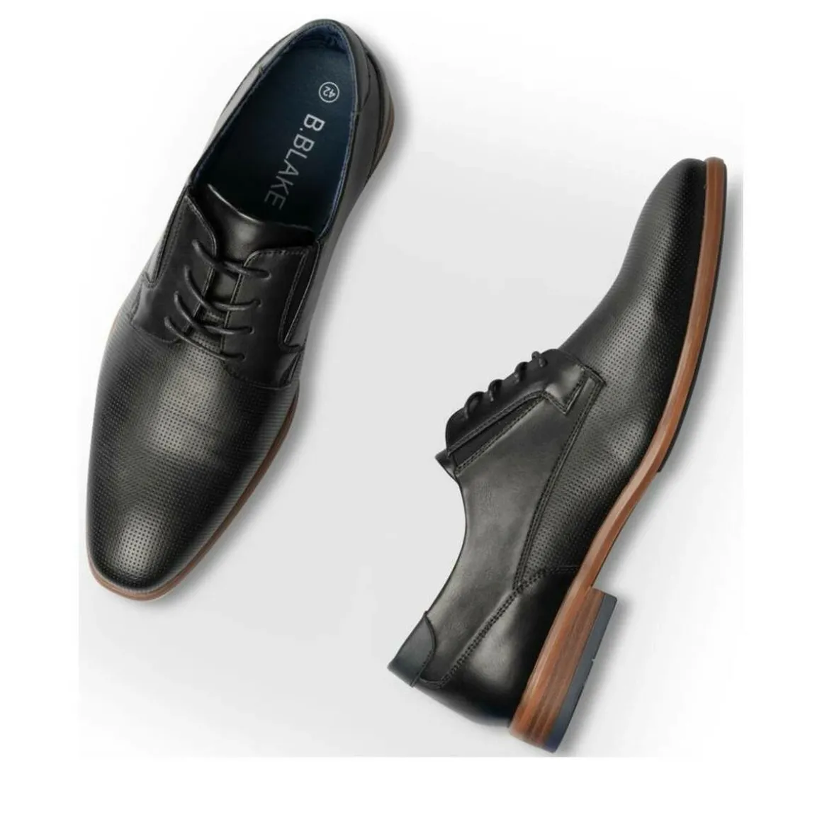 Veterschoenen ZWART