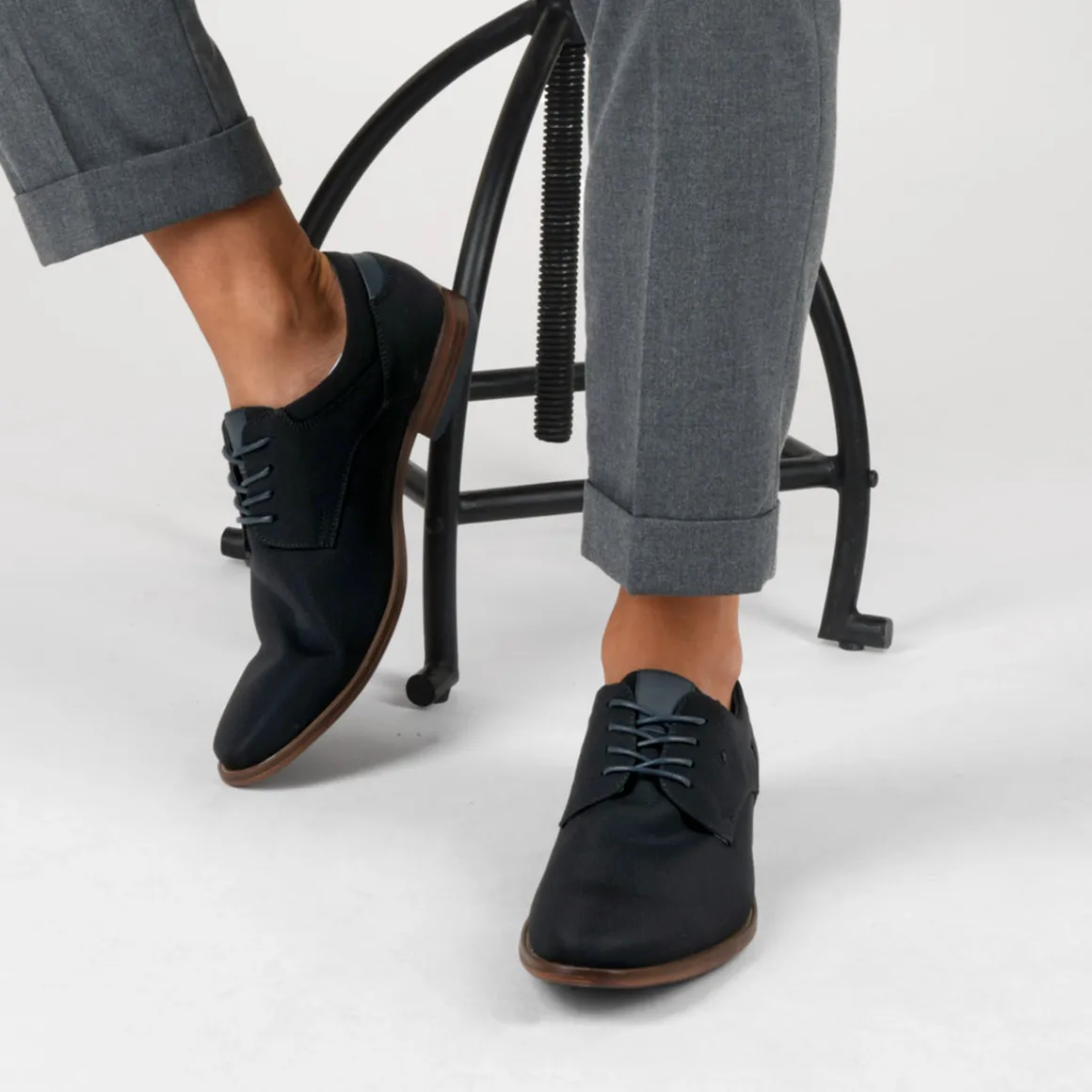 Veterschoenen ZWART