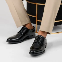 Veterschoenen ZWART