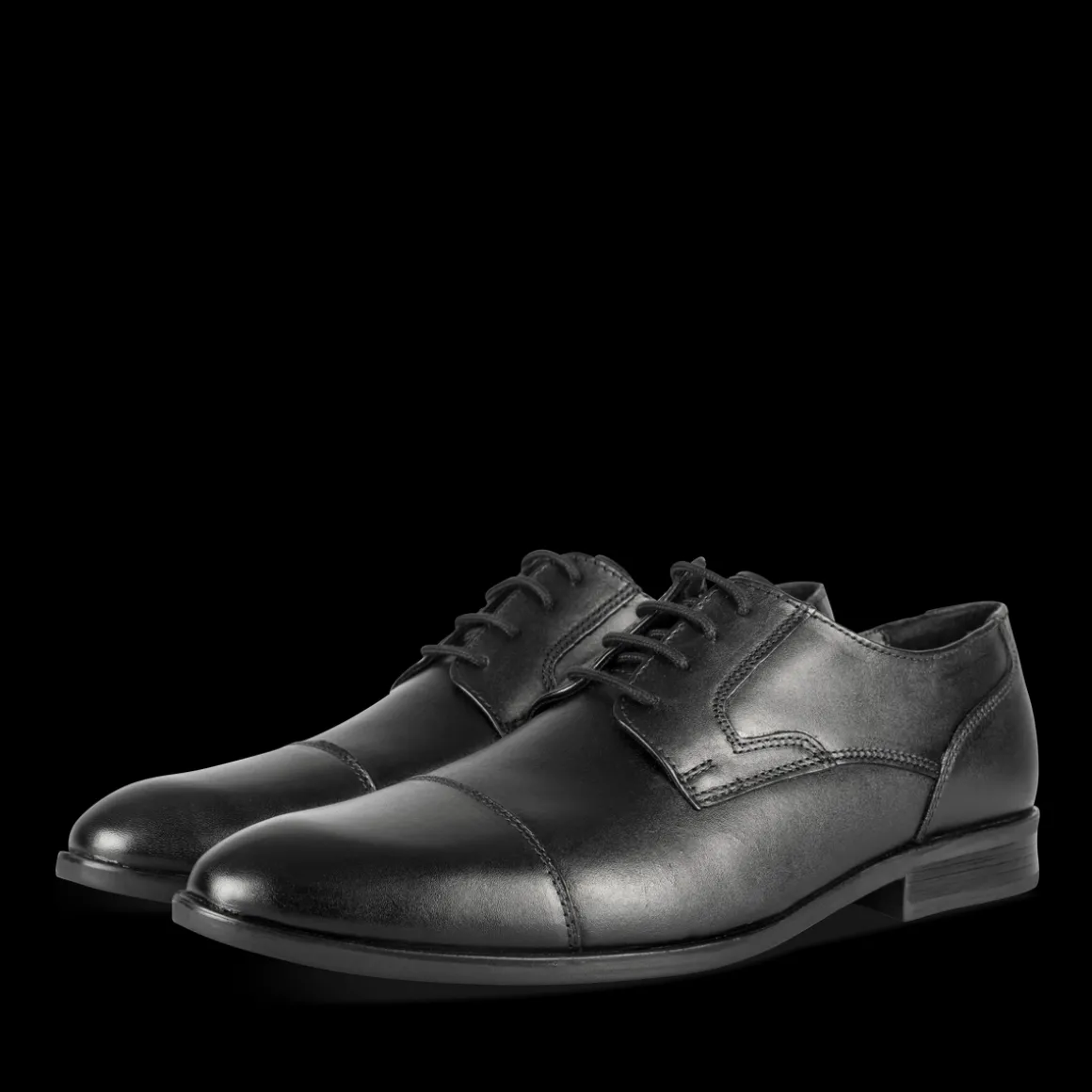 Veterschoenen ZWART