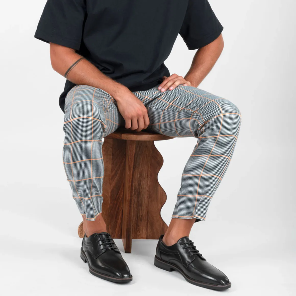 Veterschoenen ZWART