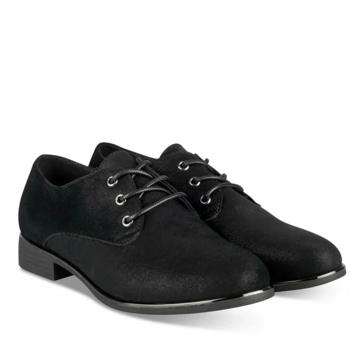 Veterschoenen ZWART