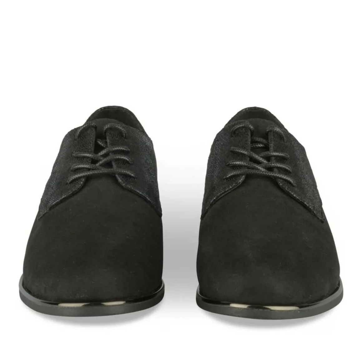 Veterschoenen ZWART