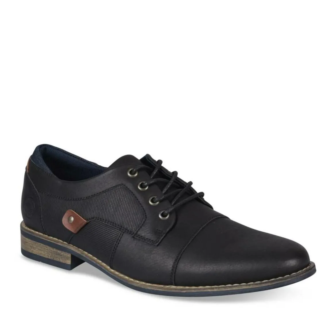 Veterschoenen ZWART