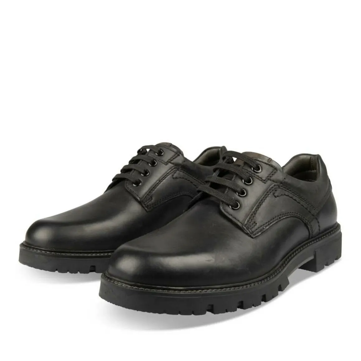 Veterschoenen ZWART