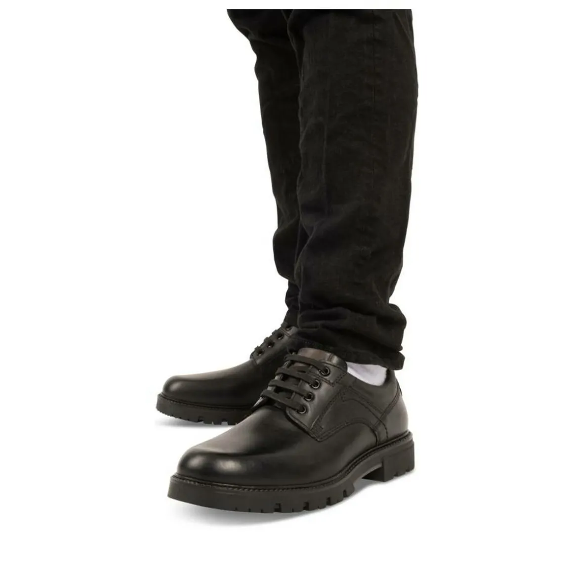 Veterschoenen ZWART