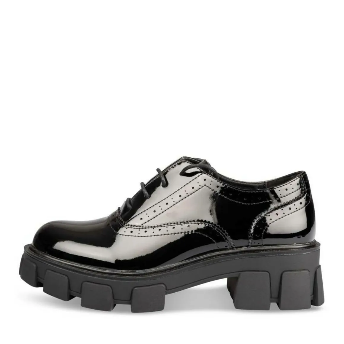 Veterschoenen ZWART