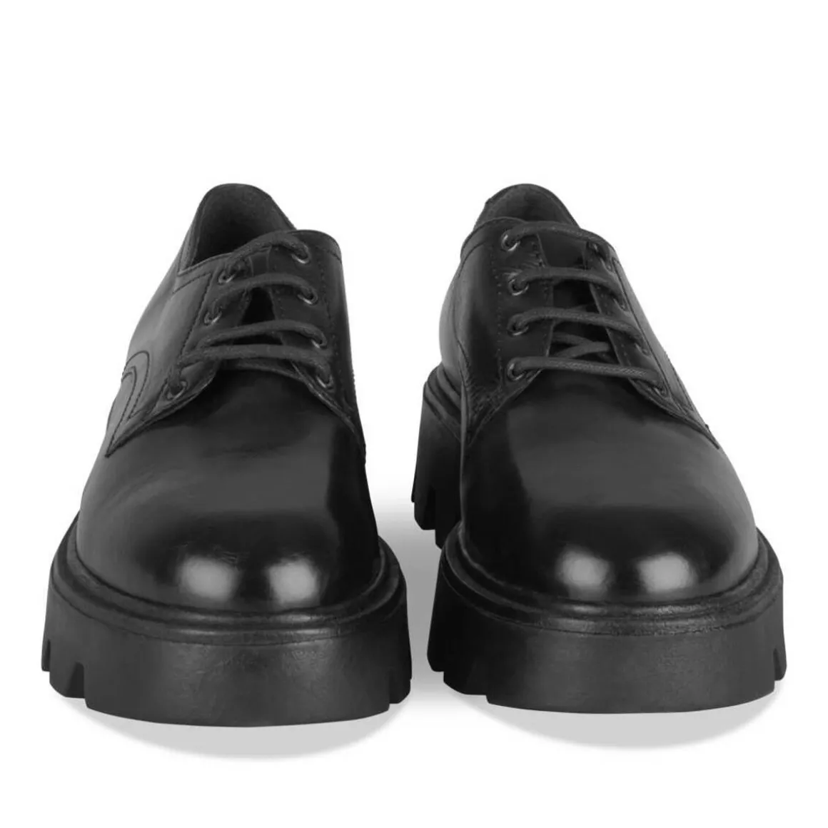 Veterschoenen ZWART