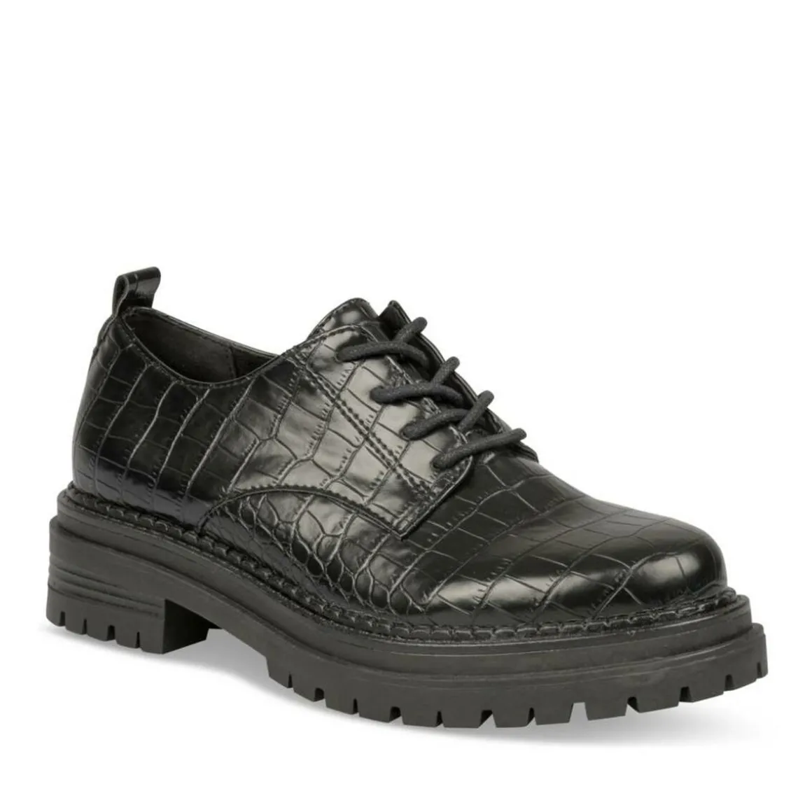 Veterschoenen ZWART