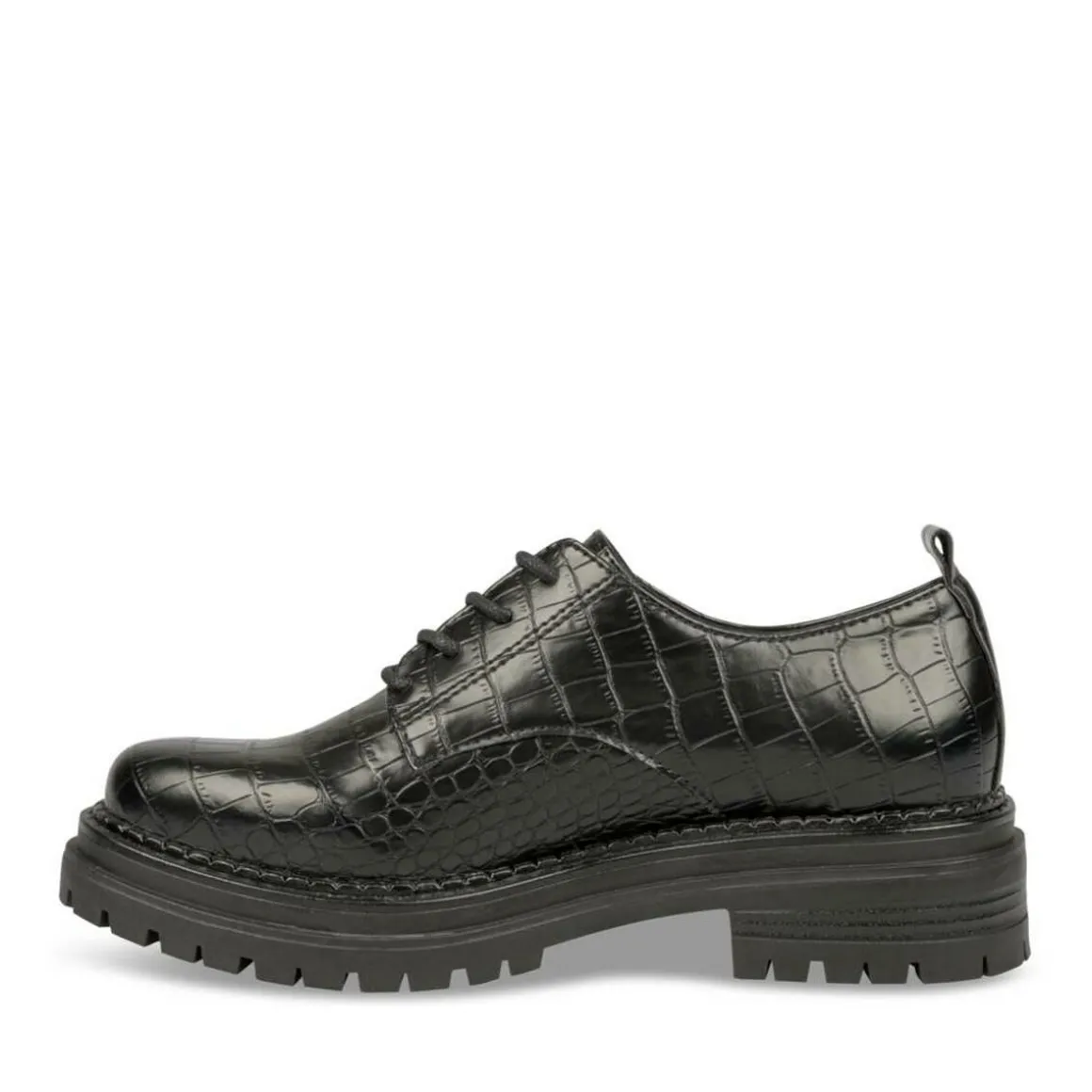 Veterschoenen ZWART
