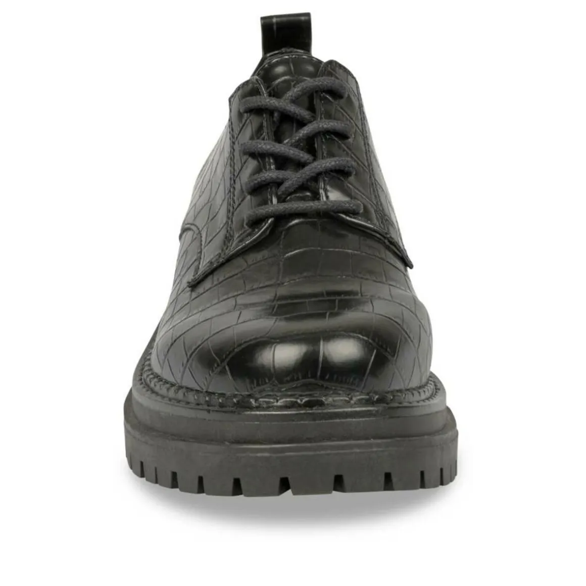 Veterschoenen ZWART