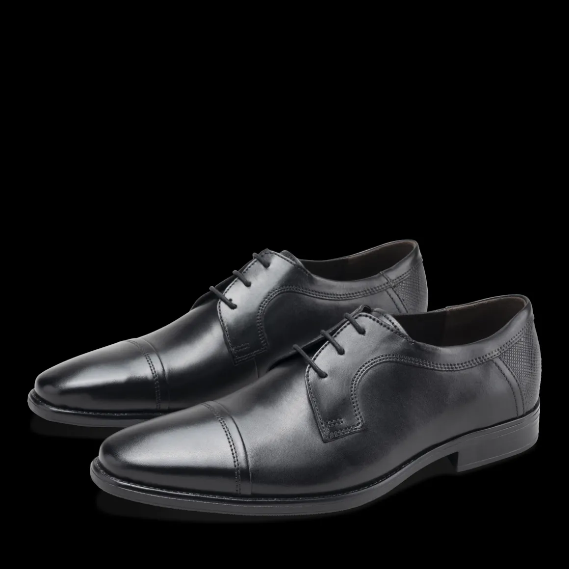 Veterschoenen ZWART