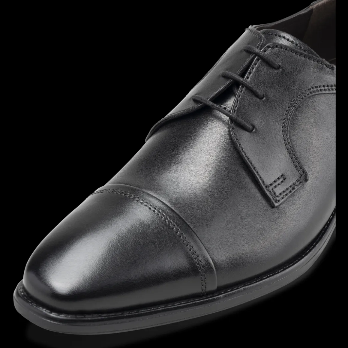 Veterschoenen ZWART