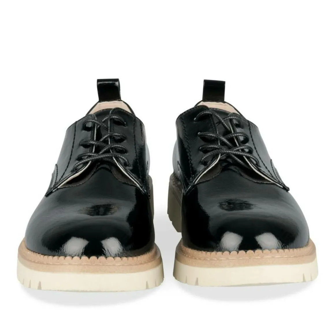 Veterschoenen ZWART