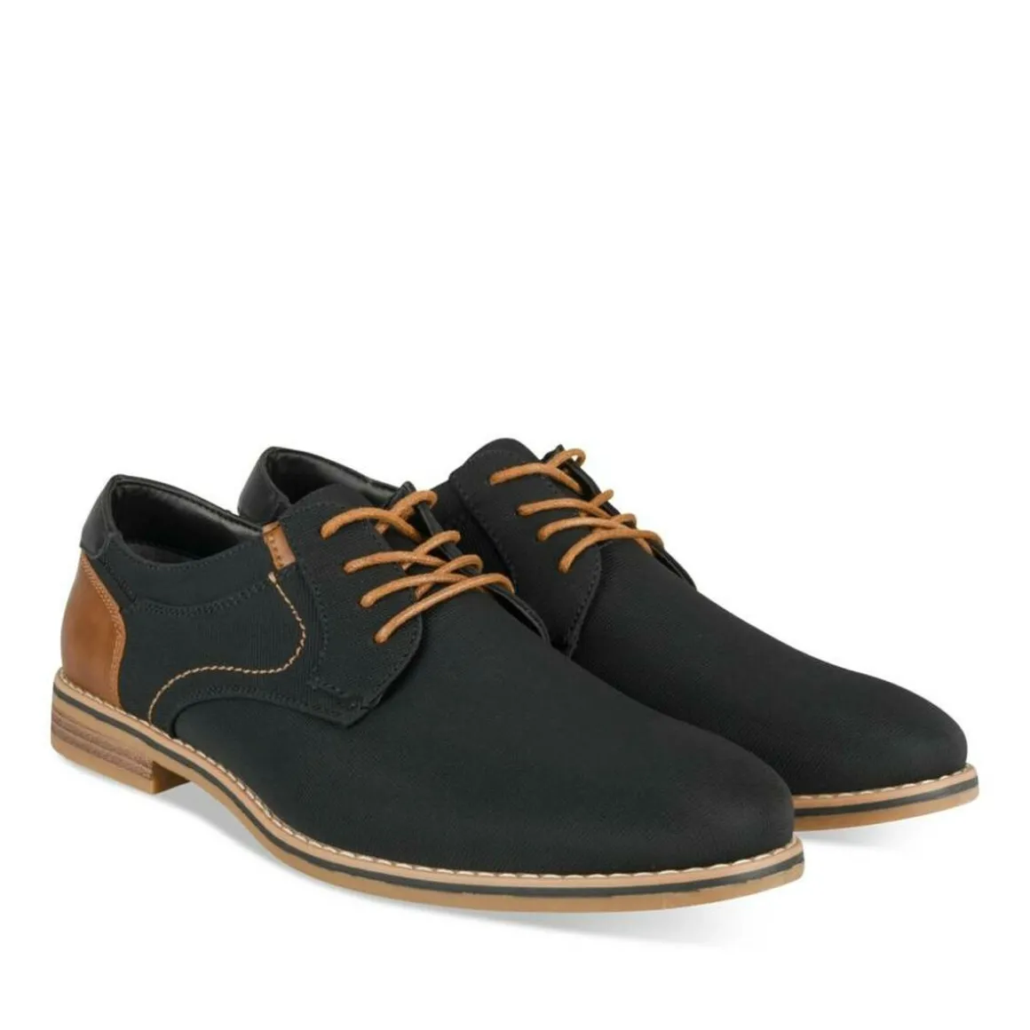 Veterschoenen ZWART