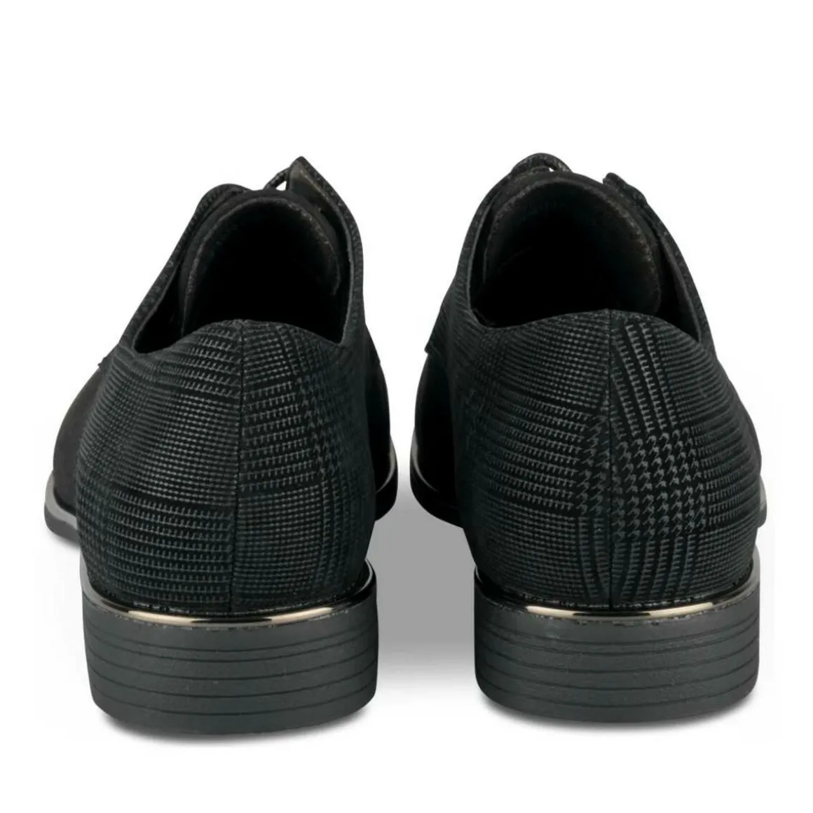 Veterschoenen ZWART