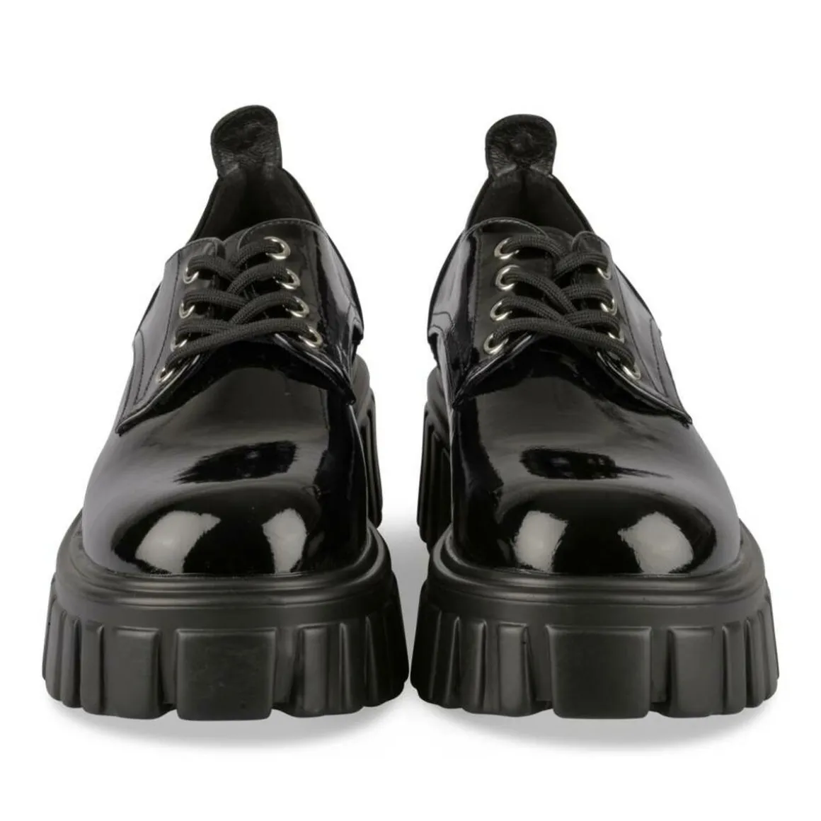 Veterschoenen ZWART