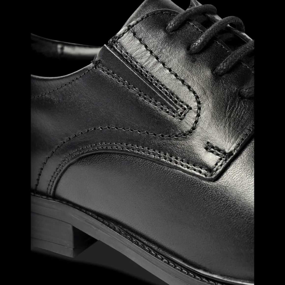 Veterschoenen ZWART