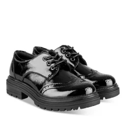 Veterschoenen ZWART
