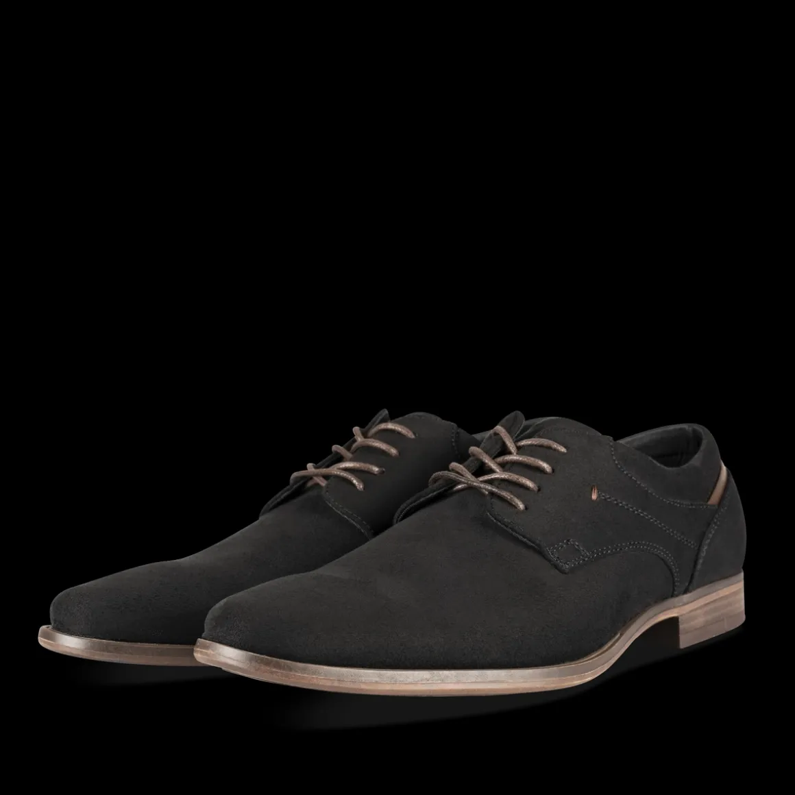 Veterschoenen ZWART