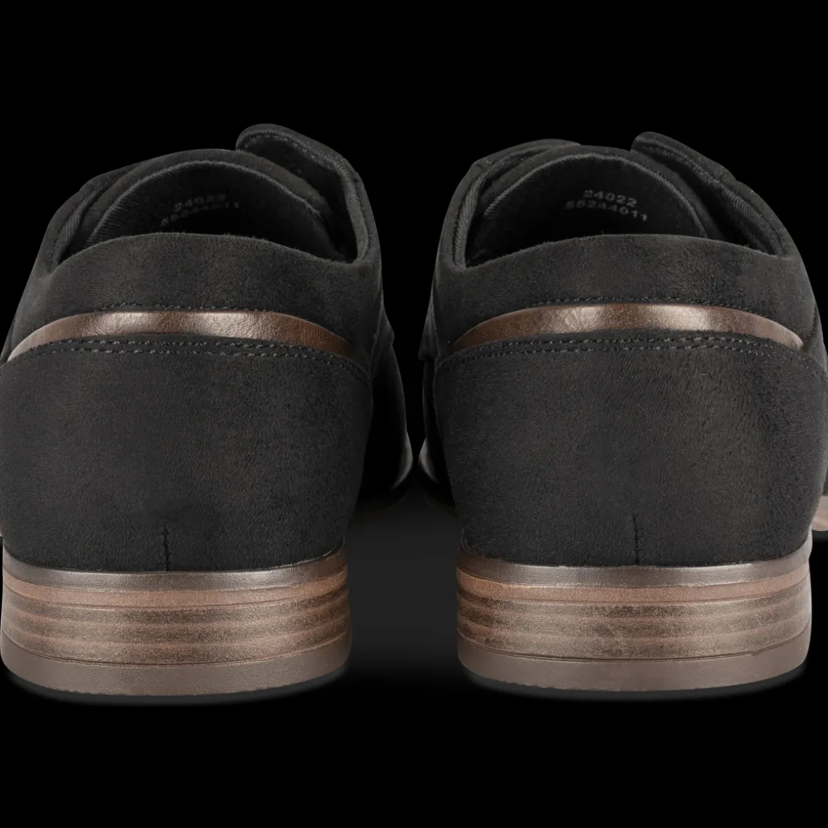 Veterschoenen ZWART