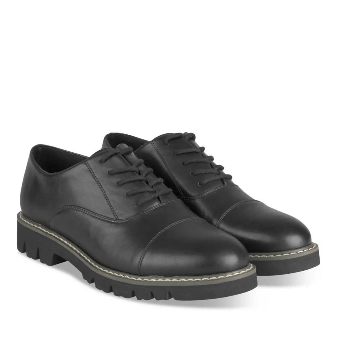 Veterschoenen ZWART