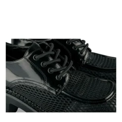 Veterschoenen ZWART