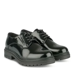Veterschoenen ZWART