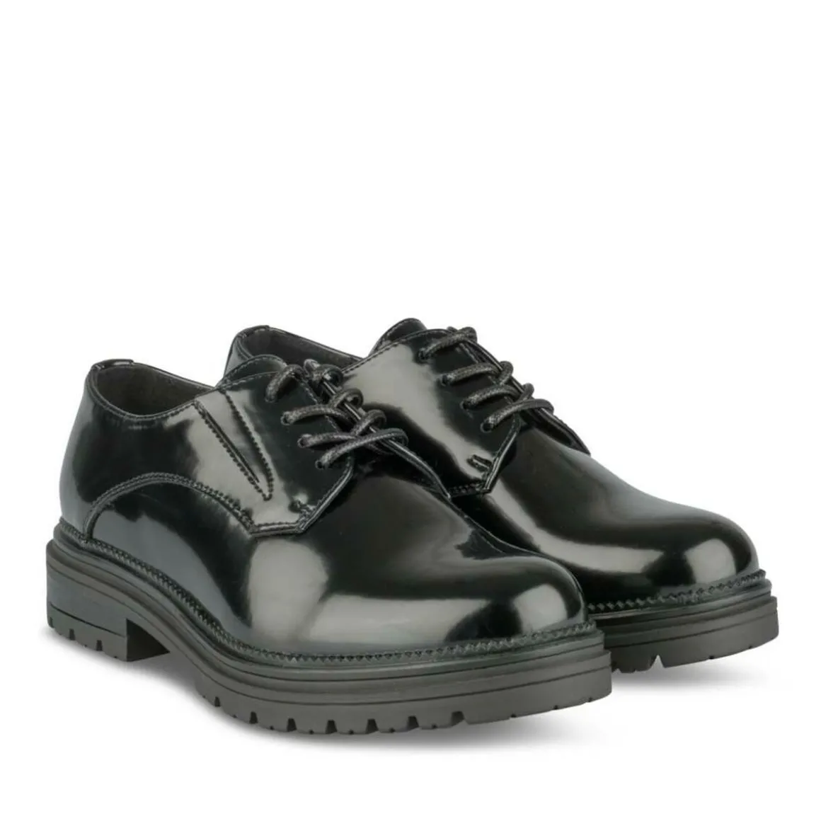 Veterschoenen ZWART