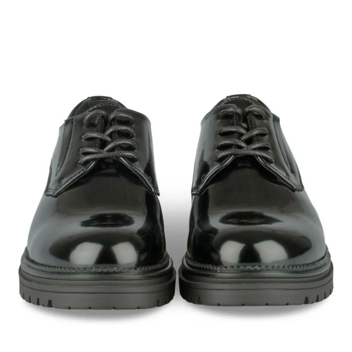 Veterschoenen ZWART