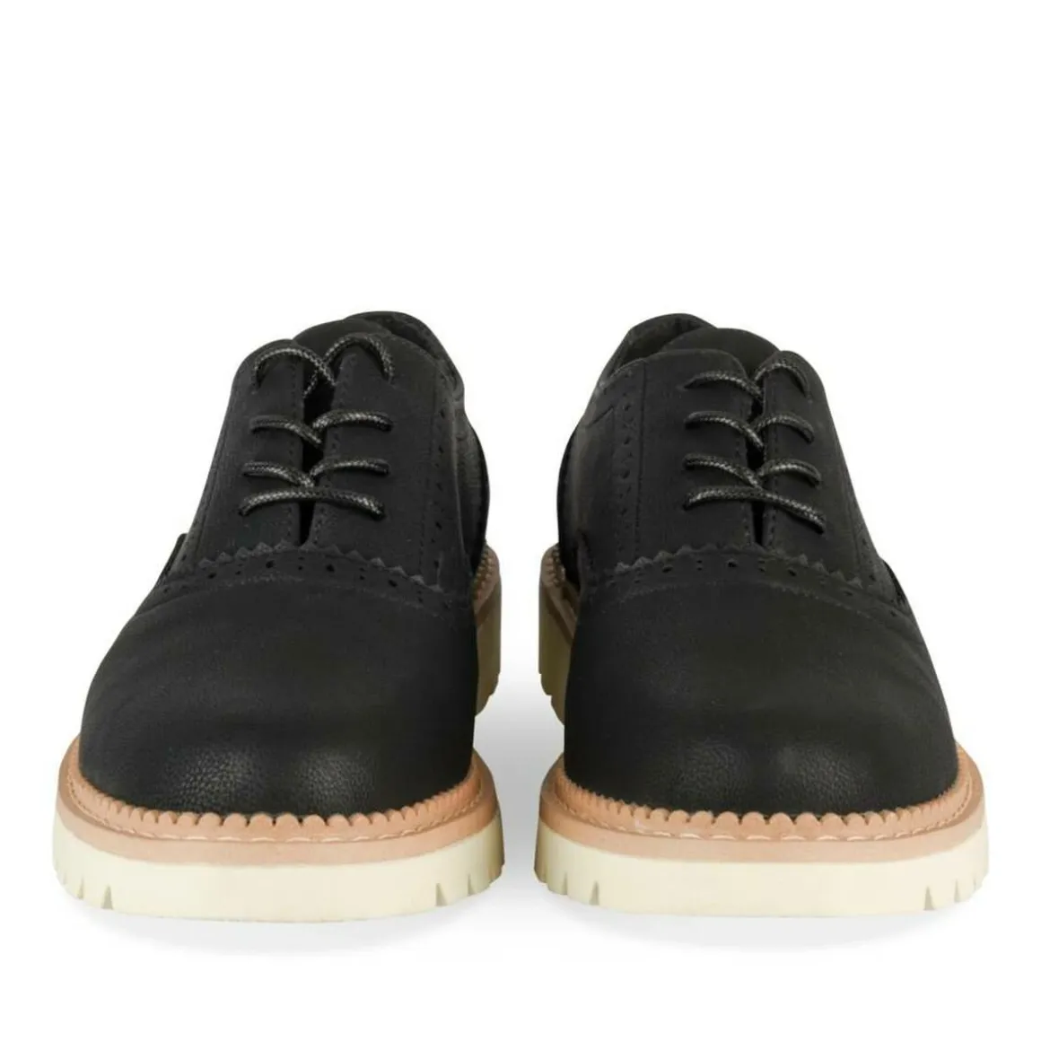 Veterschoenen ZWART