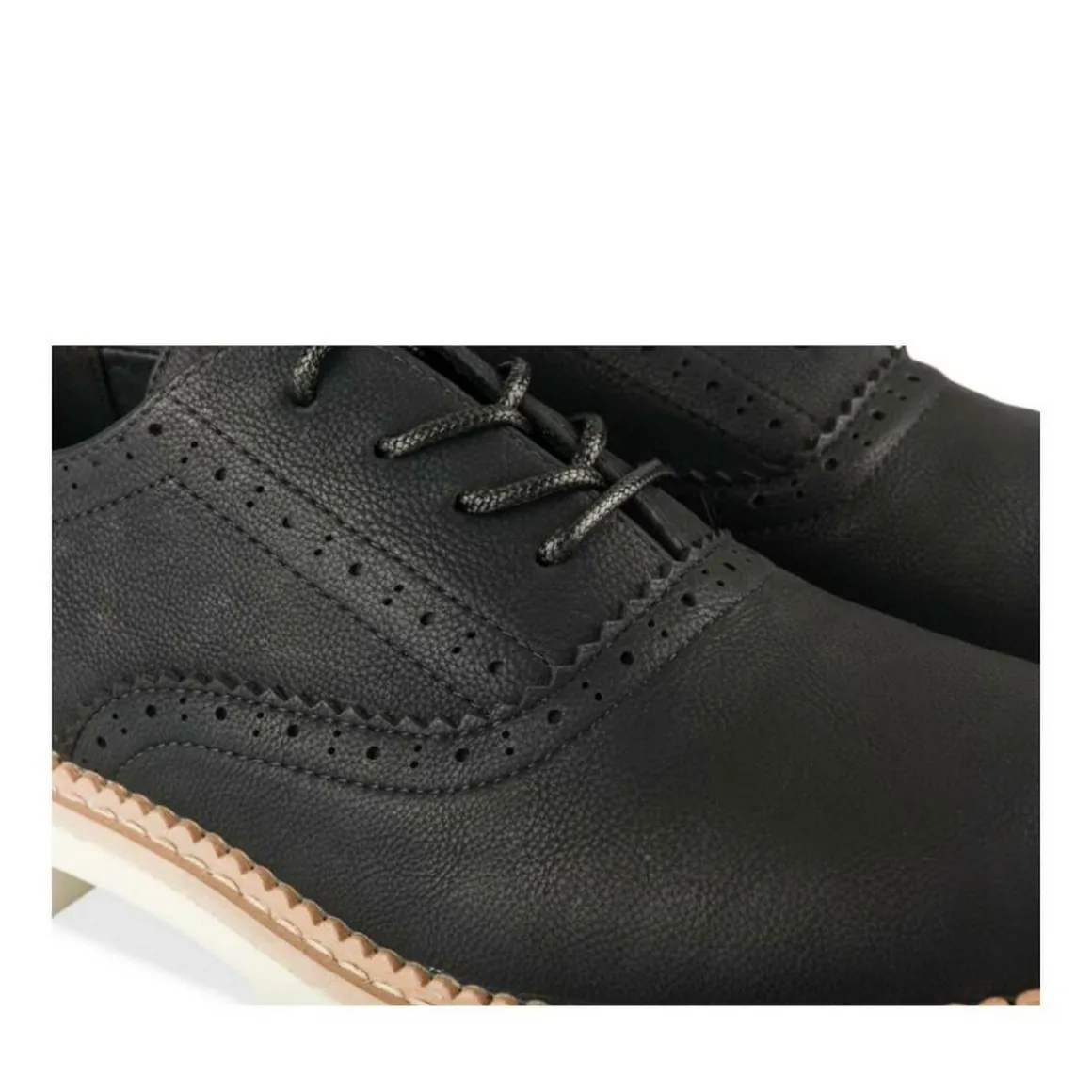 Veterschoenen ZWART