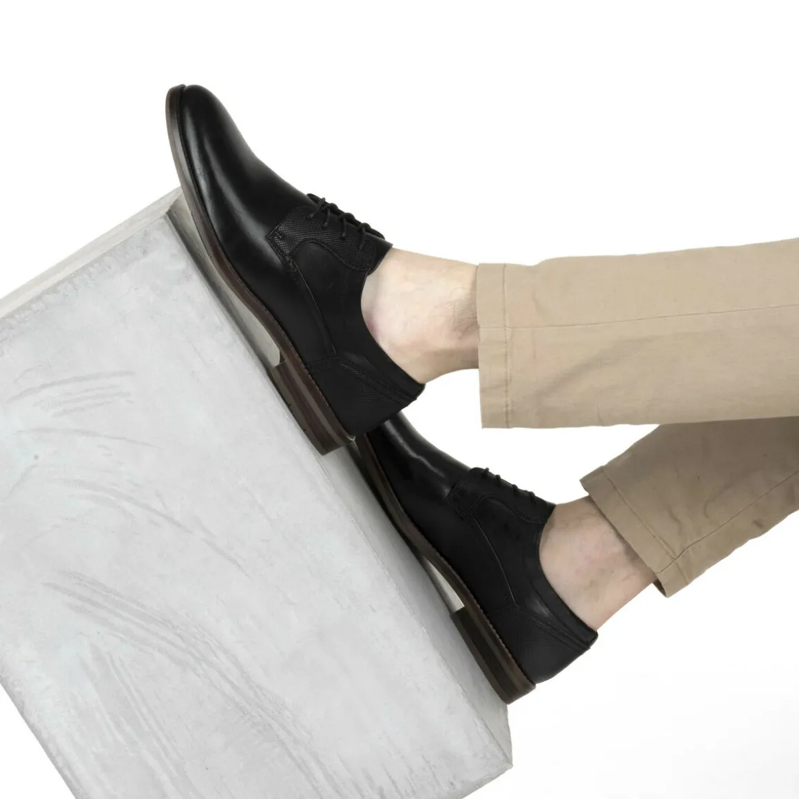 Veterschoenen ZWART