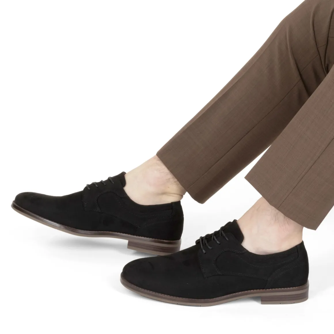 Veterschoenen ZWART
