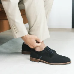 Veterschoenen ZWART