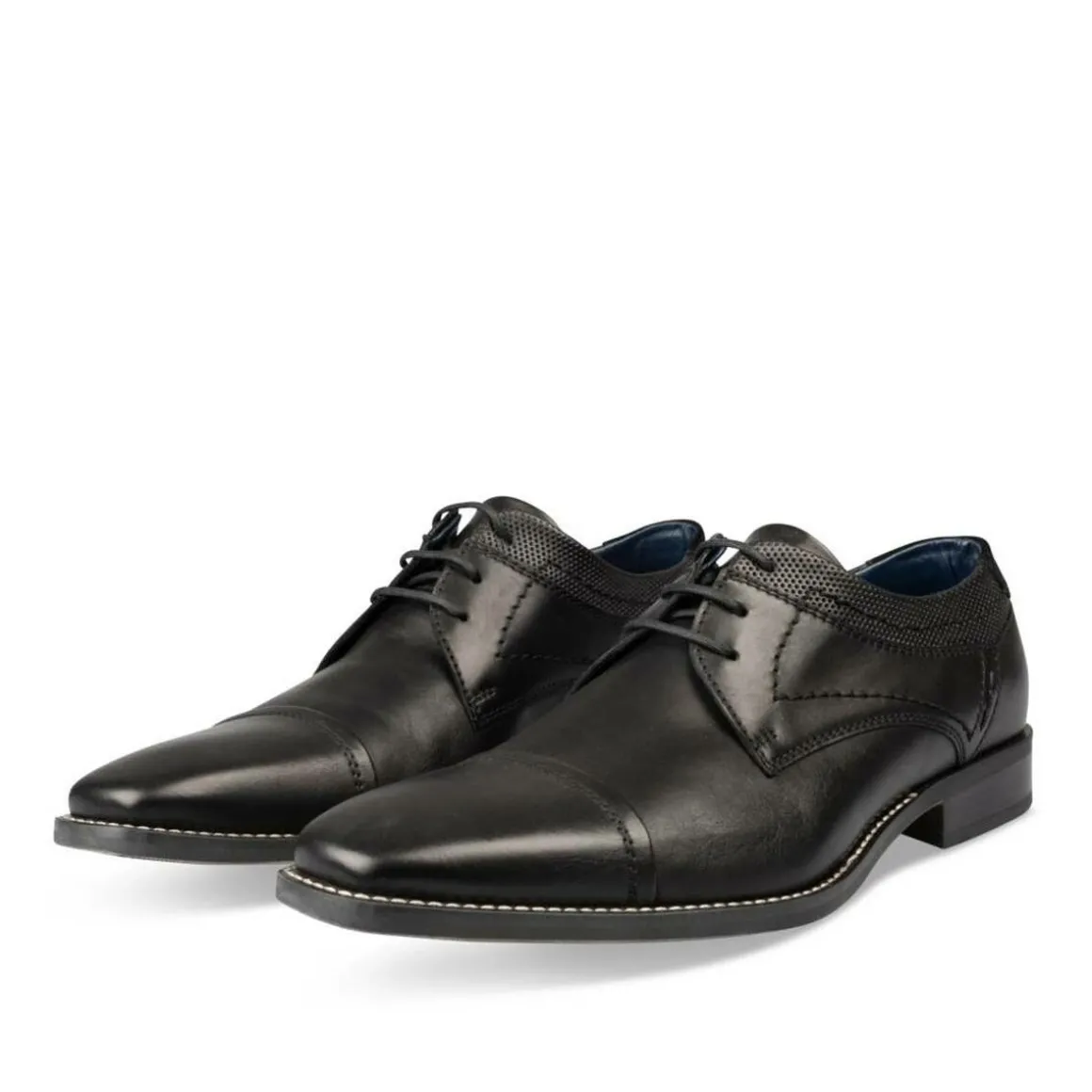 Veterschoenen ZWART B-BLAKE LEER