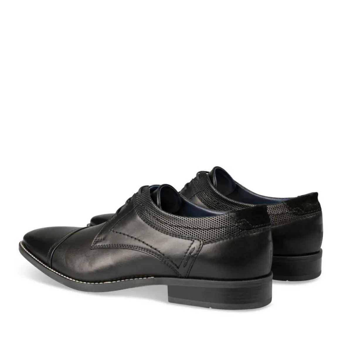 Veterschoenen ZWART B-BLAKE LEER