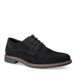 Veterschoenen ZWART DENIM SIDE LEER