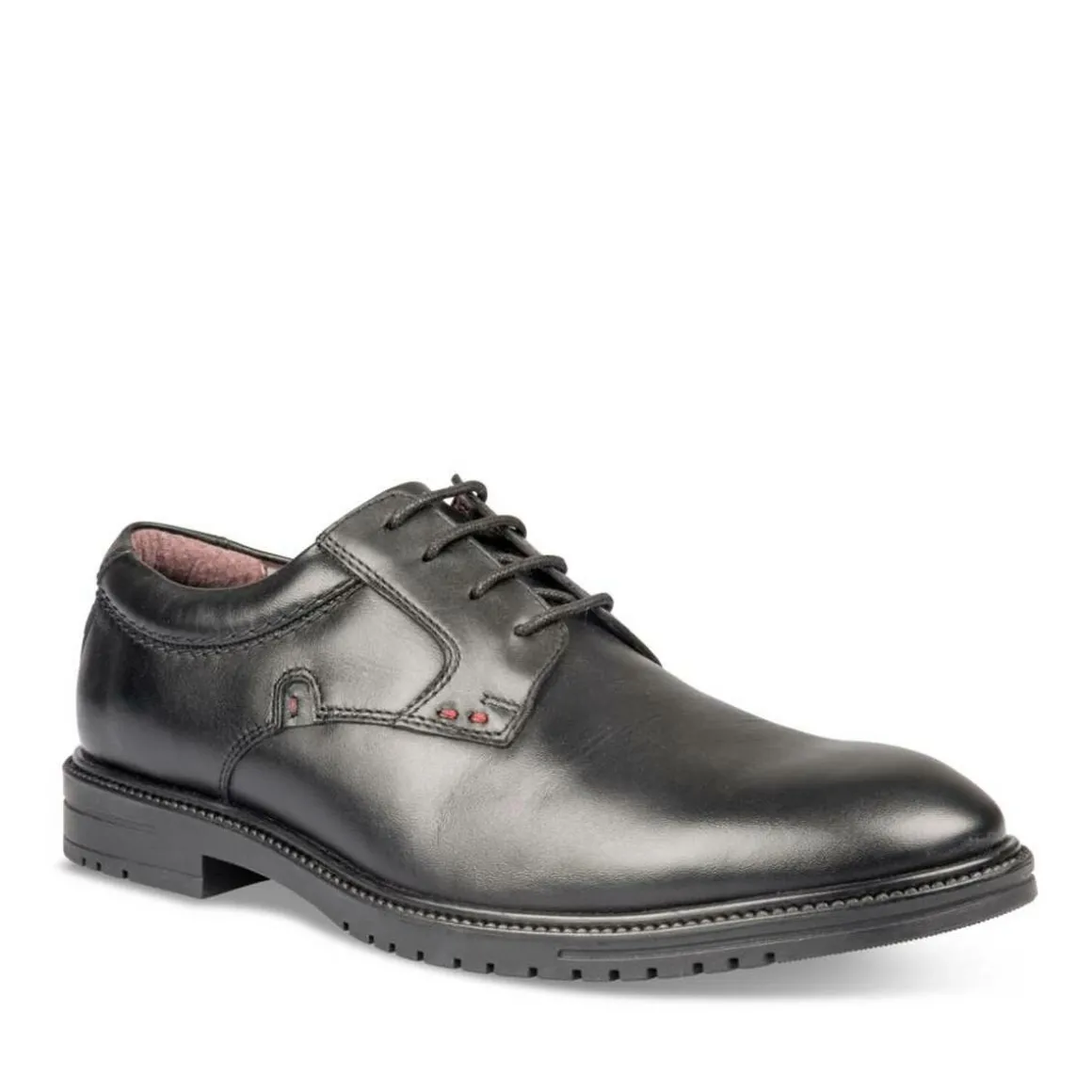Veterschoenen ZWART DENIM SIDE LEER